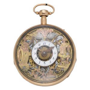 Swiss 18k Jacquemart automaton quarter repeater Circa 1810
