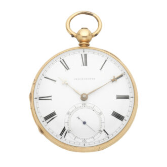 An English 18 carat gold chronometer pocket watch Circa 1855