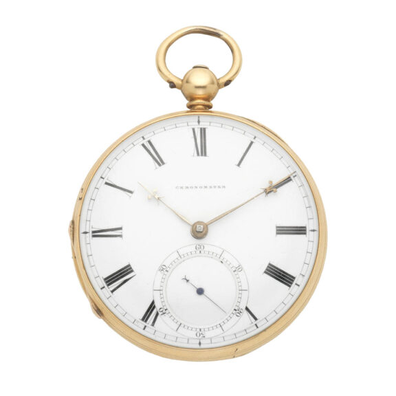 An English 18 carat gold chronometer pocket watch Circa 1855