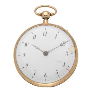 Swiss gold quarter repeating cylinder watch Circa 1820