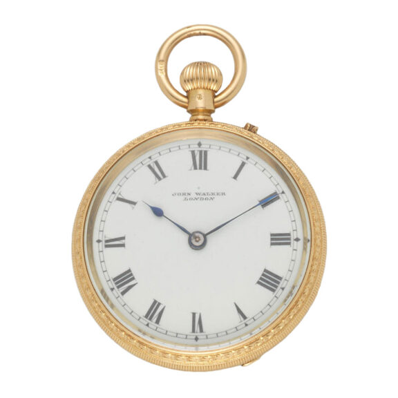 An English 18 carat gold open face lever pocket watch Circa 1934
