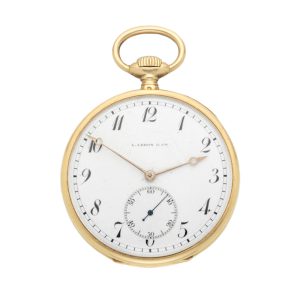 A French 18 carat gold open face lever pocket watch Circa 1920