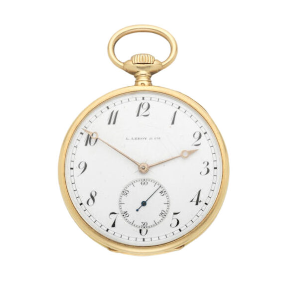 A French 18 carat gold open face lever pocket watch Circa 1920