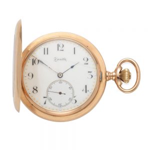 A Swiss 18 carat gold full hunter lever pocket watch Circa 1900