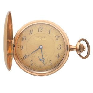 A Swiss 18 carat gold full hunter lever pocket watch Circa 1900