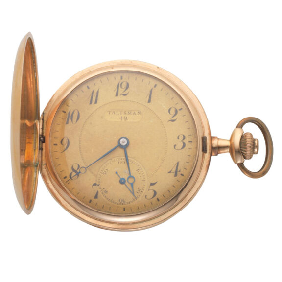 A Swiss 18 carat gold full hunter lever pocket watch Circa 1900