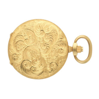 A Swiss 18 carat gold slim full hunter pocket watch Circa 1970