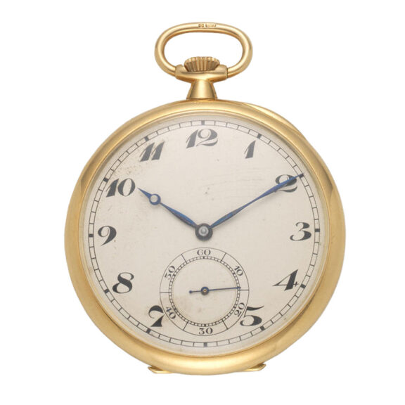 A Swiss 18 carat gold open face lever pocket watch Circa 1920