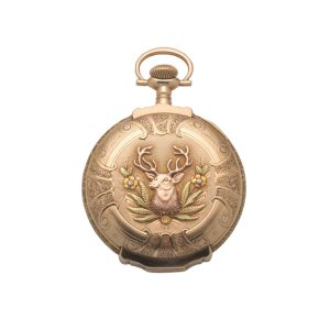 Swiss three colour gold full hunter lever pocket watch Circa 1907