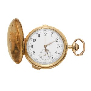 Swiss 18k gold quarter repeating chronograph Circa 1900