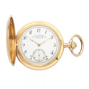 A German 14 carat gold open face lever pocket watch Circa 1910