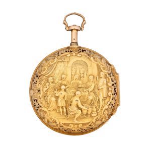 A rare Dutch gold pair cased quarter repeating verge Circa 1740