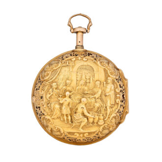 A rare Dutch gold pair cased quarter repeating verge Circa 1740