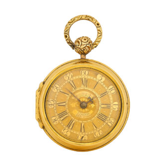An English gold pair cased verge pocket watch Circa 1728