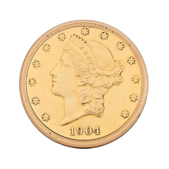 A Swiss gold US $20 coin with concealed gold watch Circa 1950