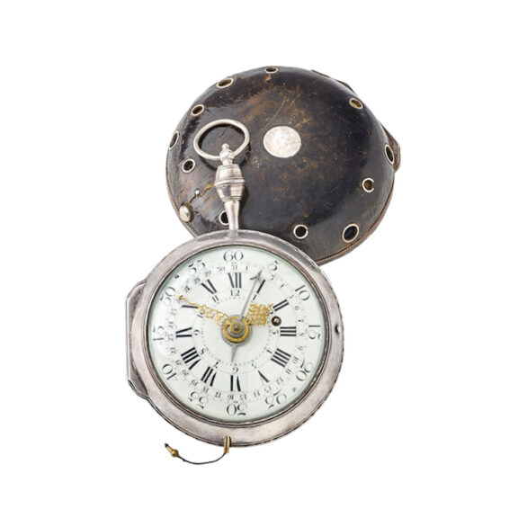 A French silver quarter striking and repeating coach watch Circa 1750 A French silver quarter striking and repeating coach watch Circa 1750