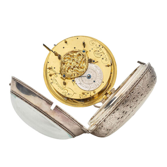 A French silver quarter striking and repeating coach watch Circa 1750 A French silver quarter striking and repeating coach watch Circa 1750