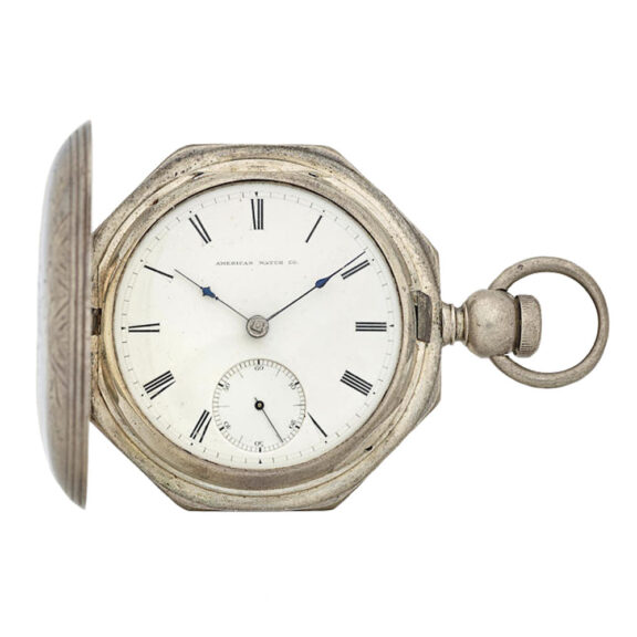 A rare American coin silver full hunter pocket watch Circa 1857