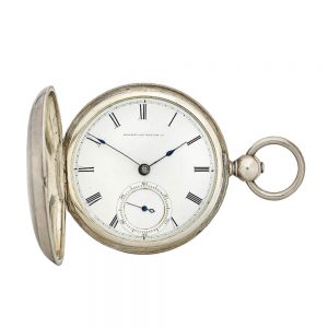 An American silver hunter cased pocket watch Circa 1857