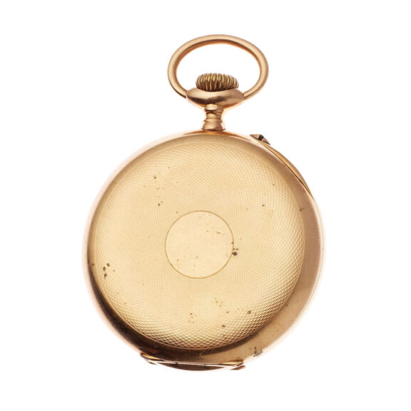 A Swiss 14 carat gold open face lever pocket watch Circa 1900 A Swiss 14 carat gold open face lever pocket watch Circa 1900