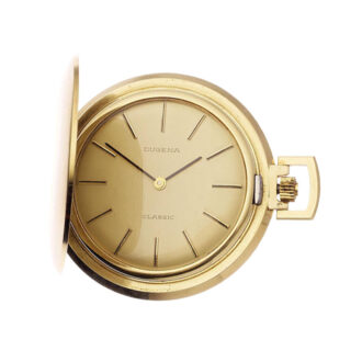 A German 14 carat gold keyless wind full hunter lever Circa 1980
