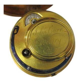 English gold repoussé pair cased verge pocket watch Circa 1737