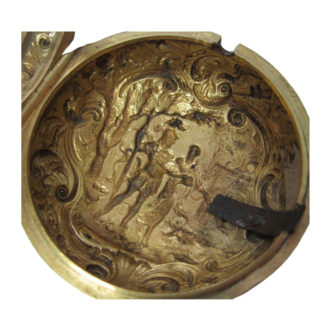 English gold repoussé pair cased verge pocket watch Circa 1737