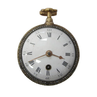 English verge with diamonds and enamel decoration Circa 1790