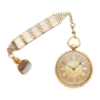An English 18 carat gold open face lever pocket watch Circa 1827