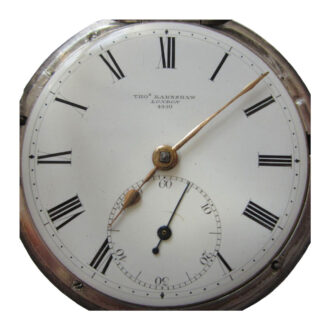 English silver hunter lever with chronometer balance Circa 1835
