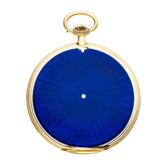 A fine slim Swiss gold and enamel open face lever Circa 1920