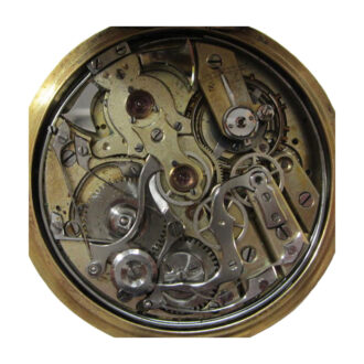 Swiss gold hunting cased repeating chronograph Circa 1900