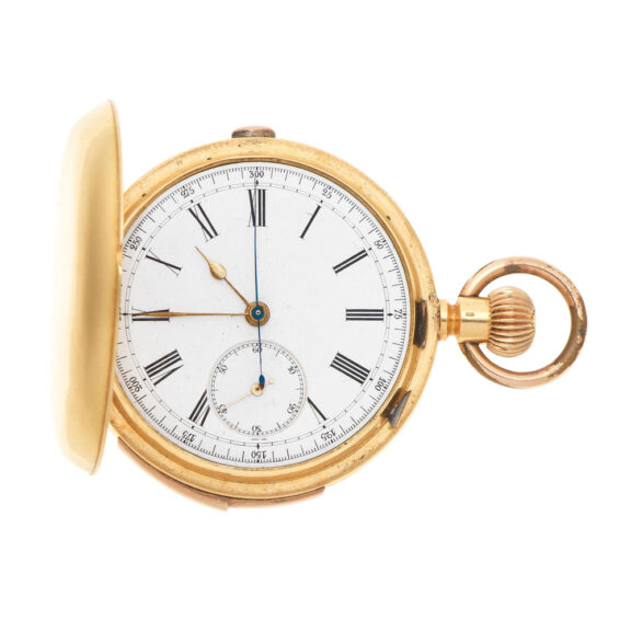 Swiss 18 carat gold repeating chronograph watch Circa 1890