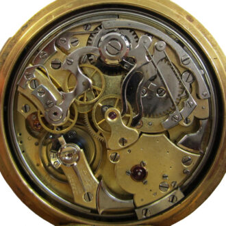 Swiss 18 carat gold repeating chronograph watch Circa 1890