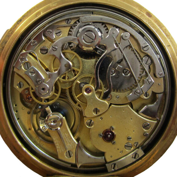Swiss 18 carat gold repeating chronograph watch Circa 1890 Swiss 18 carat gold repeating chronograph watch Circa 1890