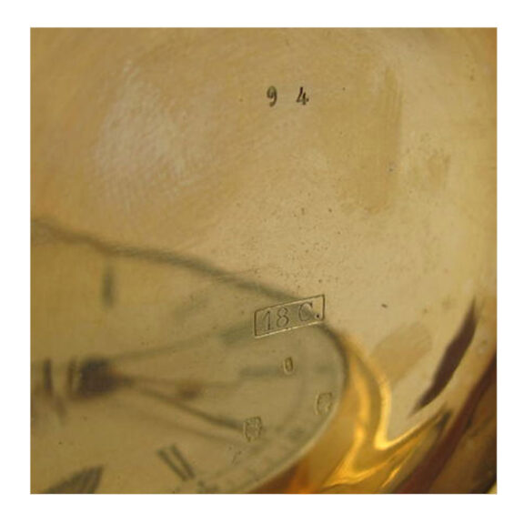 Swiss 18 carat gold repeating chronograph watch Circa 1890 Swiss 18 carat gold repeating chronograph watch Circa 1890