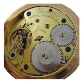 A German 14 carat gold full hunter lever pocket watch Circa 1900