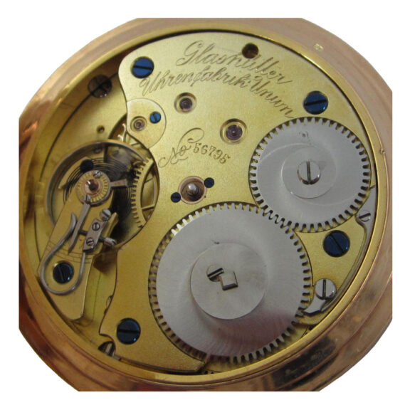 A German 14 carat gold full hunter lever pocket watch Circa 1900 A German 14 carat gold full hunter lever pocket watch Circa 1900