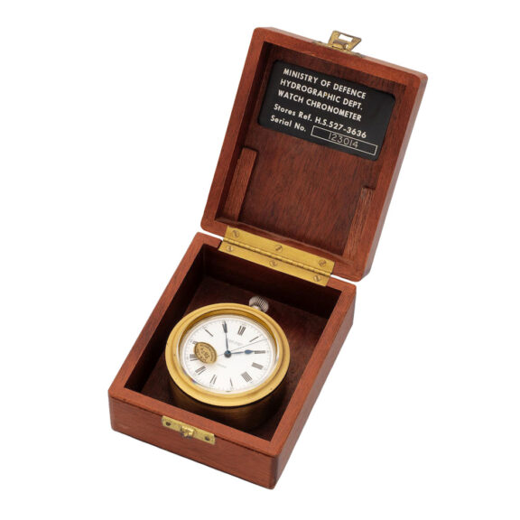A Swiss silver military chronometer pocket watch Circa 1950