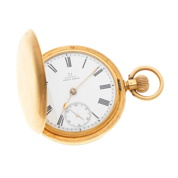 A Swiss 18 carat gold full hunter lever pocket watch Circa 1920