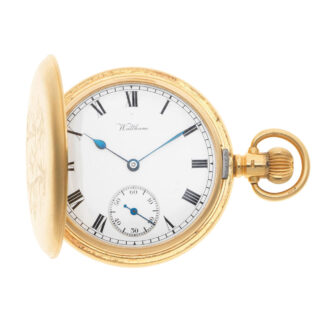 An American 18 carat gold full hunter pocket watch Circa 1914