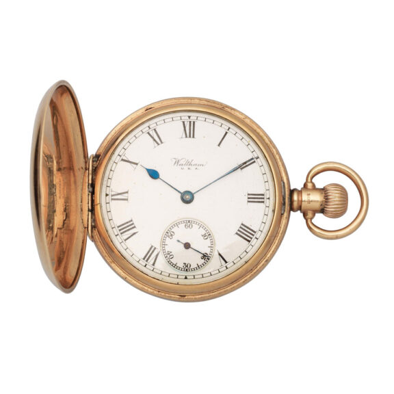 An American gold full hunter lever pocket watch Circa 1926