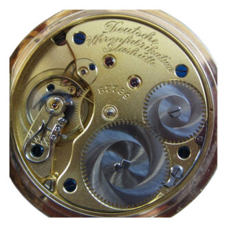 A German 14 carat gold full hunter lever pocket watch Circa 1900