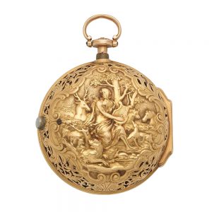 English gold repoussé repeating verge Circa 1720