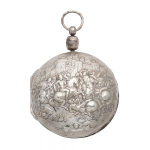 Large English plated brass coach watch Circa 1710