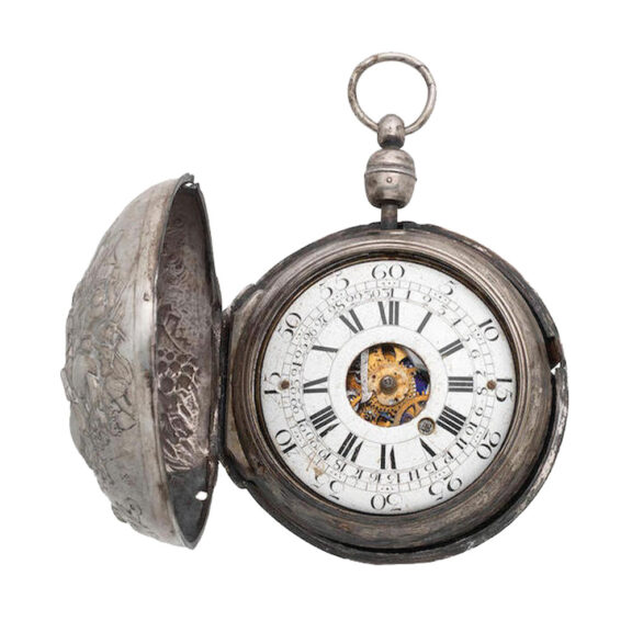Large English plated brass coach watch Circa 1710 Large English plated brass coach watch Circa 1710