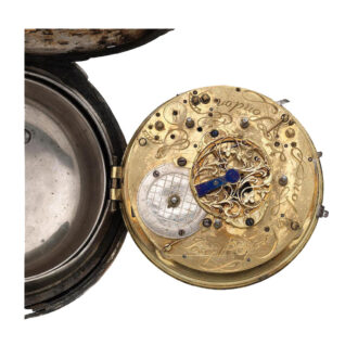 Large English plated brass coach watch Circa 1710