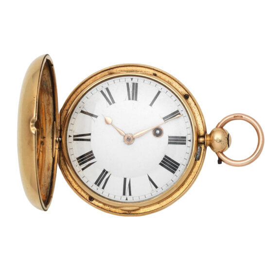 English 18 carat gold full hunter lever watch Circa 1820 English 18 carat gold full hunter lever watch Circa 1820