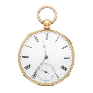 English gold quarter repeating lever watch Circa 1860