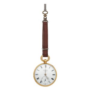 English gold open faced lever watch Circa 1872